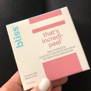 NIB Bliss Incredi-peel Glycolic Resurfacing Pads